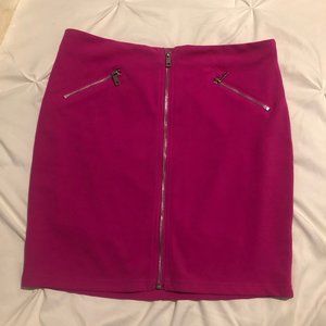Fashion Nova Zip Front Pink Skirt Size XL